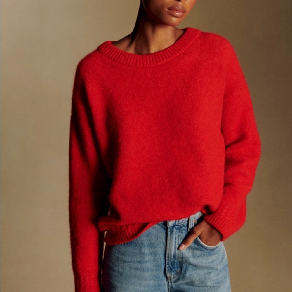 Sezane Red Amiel Jumper Sweater